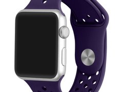 Curea iUni compatibila cu Apple Watch 1/2/3/4/5/6/7, 38mm, Silicon Sport, Purple